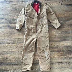 Vintage Carhartt Insulated Bibs 46R Made In USA